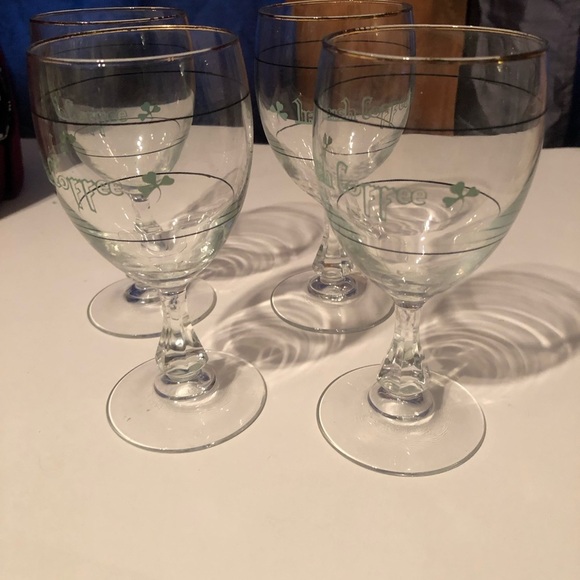 Elegant Gold and green St Patrick’s Irish coffee glasses be a leprechaun - Picture 1 of 7